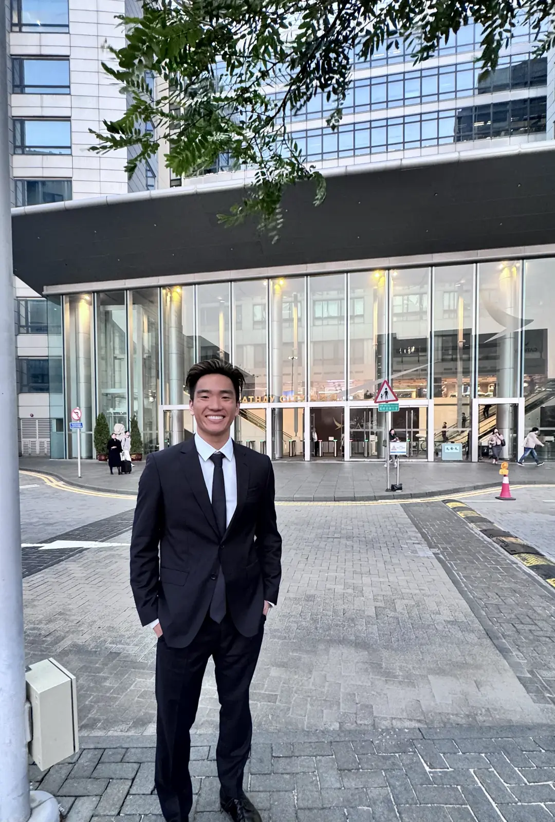 A portrait outside Cathay City