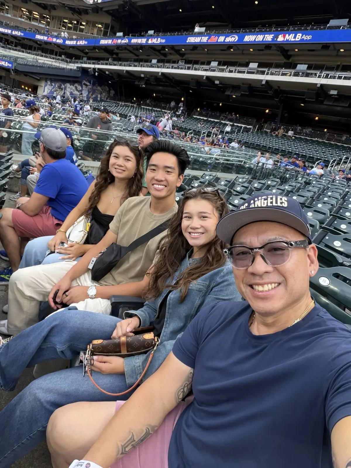 A shared afternoon in the baseball stands